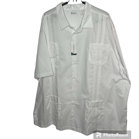NWT Cubavera Four Pocket Guayabera Shirt Bright White - Picture 4 of 13